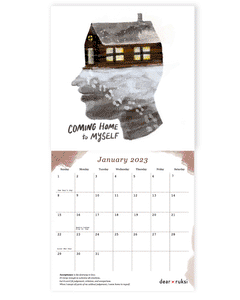 2023 Mini Wall Calendar + 5 Pack Stickers (Buy 1-get-1 free)